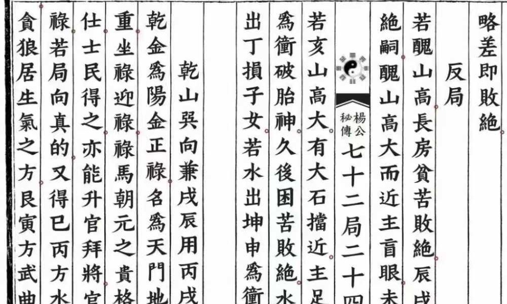 《杨公秘传七十二局二十四山分金吉凶》119页