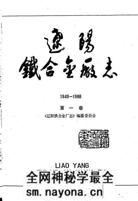 《辽阳铁合金厂志 第一卷》.pdf电子版_辽宁省志预览图1