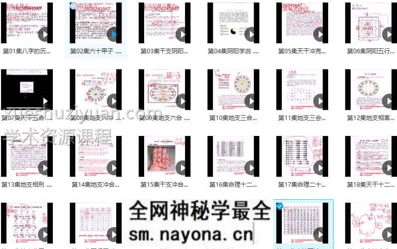 赖冠杨 八字命理课程视频33集