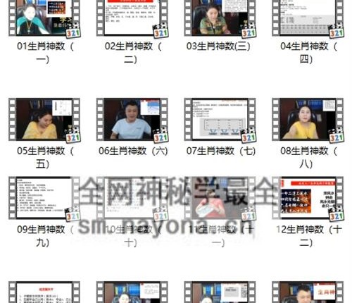 A2349书含《生肖神数传承班》视频17集