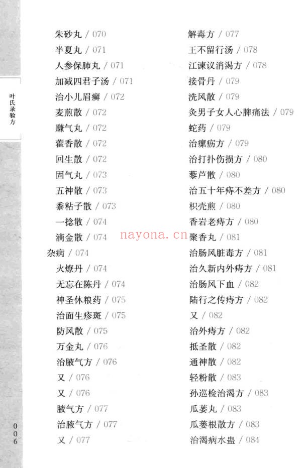 台北故宫善本叶氏录验方150页PDF 中医验方