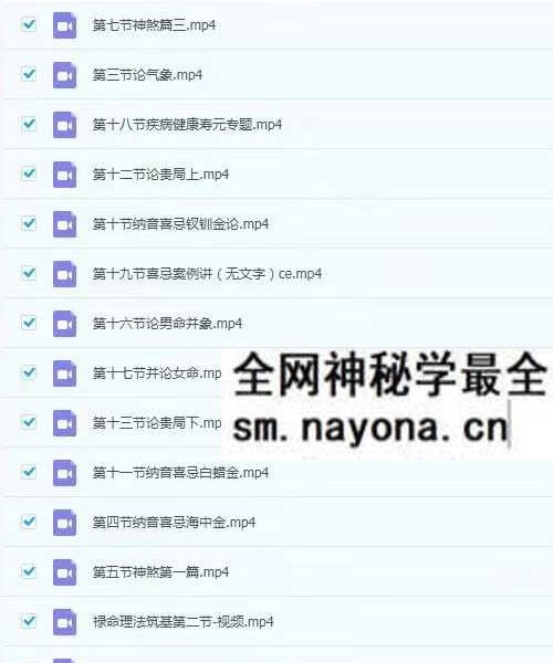 百川禄命学 世约禄命理法 筑基课 22集 24文件