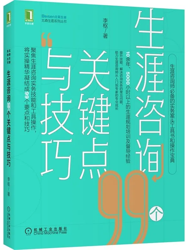 《生涯咨询99个关键点与技巧》(10余年、5000小时以上生涯规划培训经验,聚焦生涯咨询实务技能和工具操作,将实操精华凝结成99个要点和技巧)李枢【文字版_PDF电子书_推荐】 《生涯咨询99个关键点与技巧》封面图片
