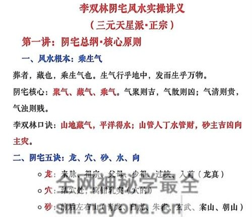 G1658李双林 阴宅风水实操案例-讲义PDF电子书192页