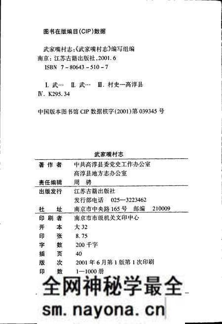 《武家嘴村志》.pdf电子版_江苏省志预览图2 《武家嘴村志》.pdf电子版_江苏省志预览图2