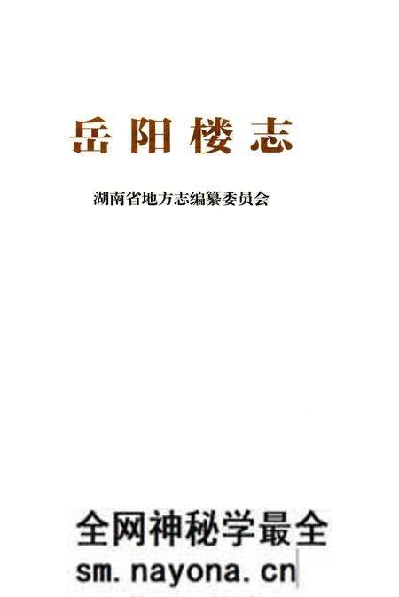 《岳阳楼志》.pdf电子版_湖南省志预览图1