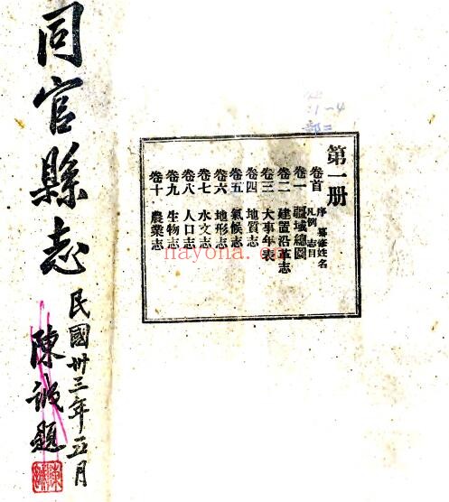 陕西省铜川市同官县志(民国版)余正东修 黎锦熙纂PDF电子版网盘