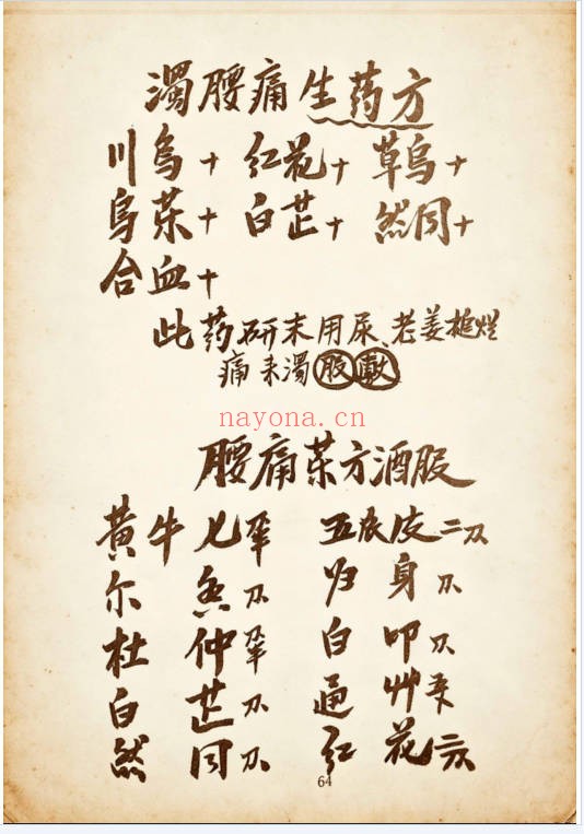 跌打骨伤杂症单药方书高清彩色117页PDF 中医秘方