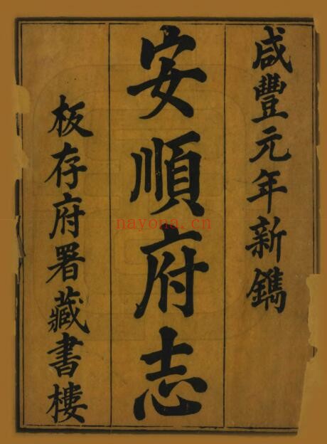 咸丰安顺府志PDF电子版网盘下载