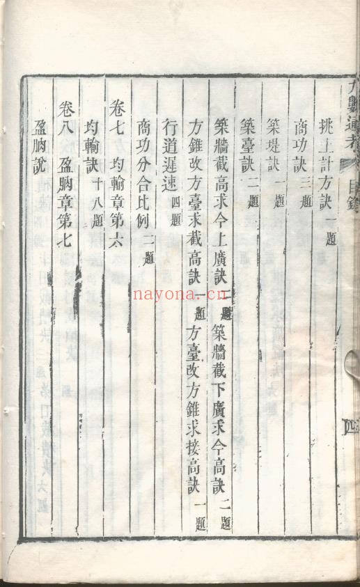 九数通考.11卷.清乾隆时期pdf