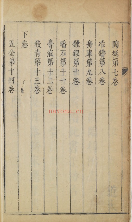 天工开物.上中下卷.明宋应星着.明崇祯十年涂绍煃刊本.1637年pdf