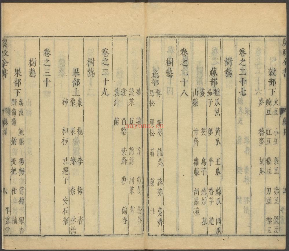 农政全书.明徐光启撰.明崇祯时期陈子龙平露堂刊本