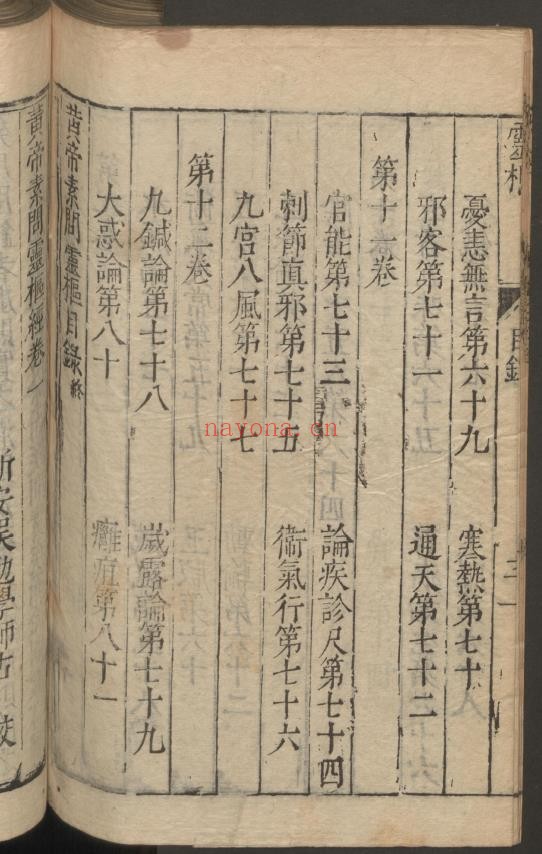 黄帝素问灵枢经12卷 1601年版pdf