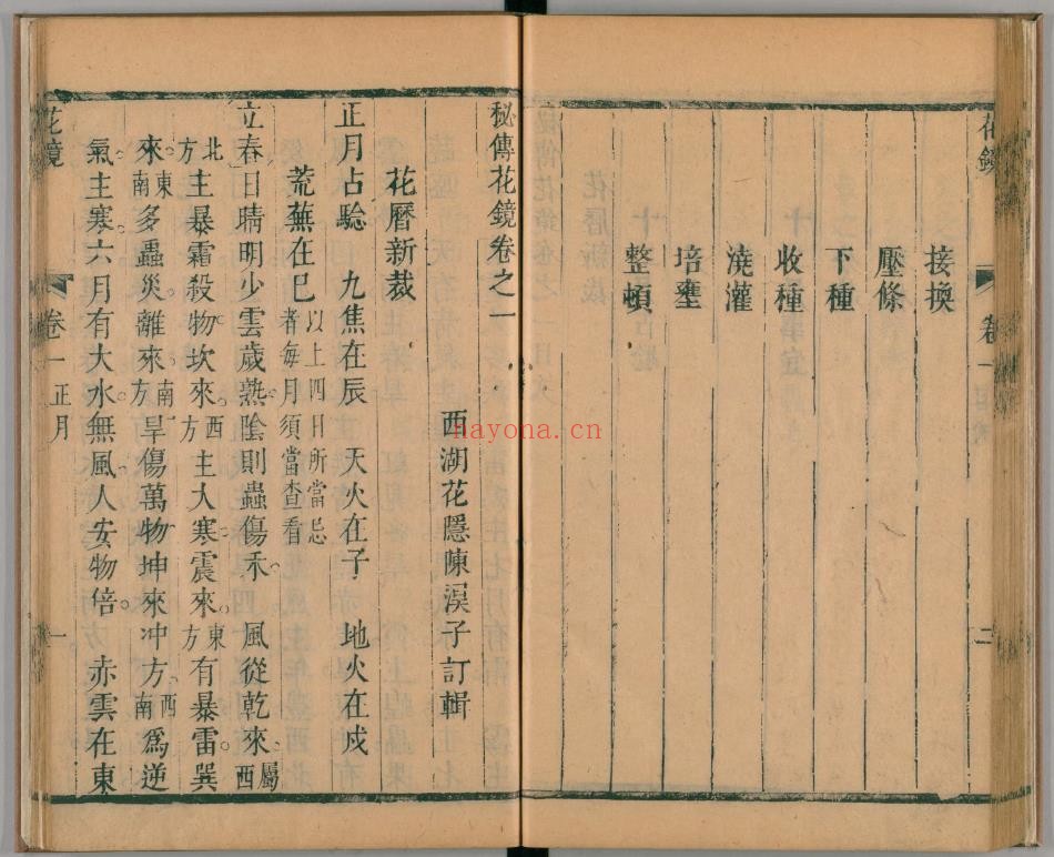 秘传花镜6卷并图.清陈淏子辑.康熙27序刊pdf
