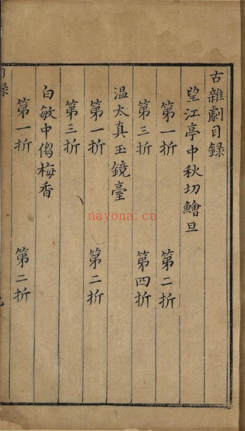 古杂剧二十种.二十卷