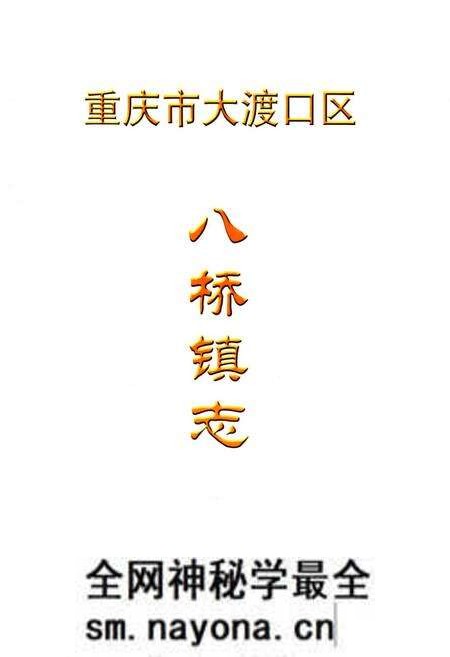《重庆市大渡口区八桥镇志》.pdf电子版_重庆市志预览图1