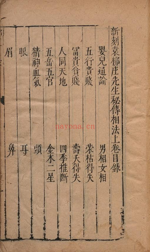 新刻袁柳庄先生秘传相法.上下二卷.明.袁忠彻撰.云林子校.明刊本pdf