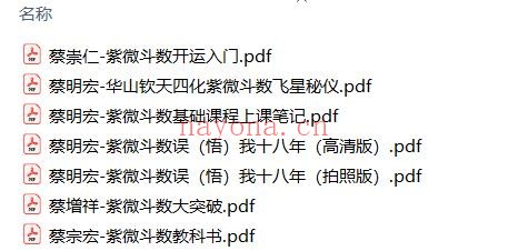 紫微斗数-蔡氏7本pdf