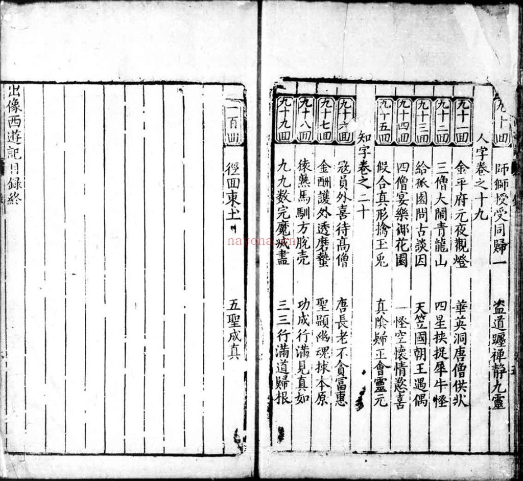 新刻出像官板大字西游记.PDF 二十卷一百回.明.吴承恩撰.明万历二十年金陵世德堂刊本