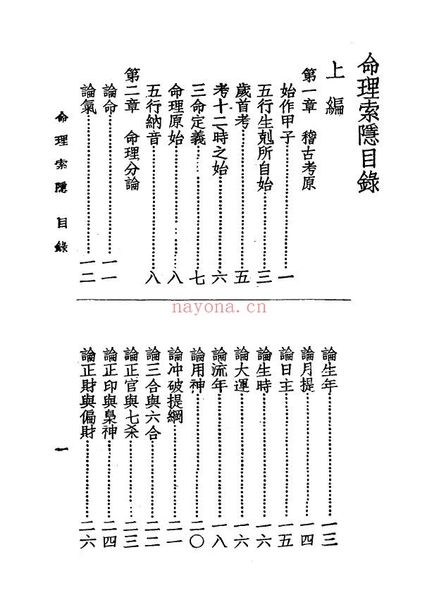 命理索隐
