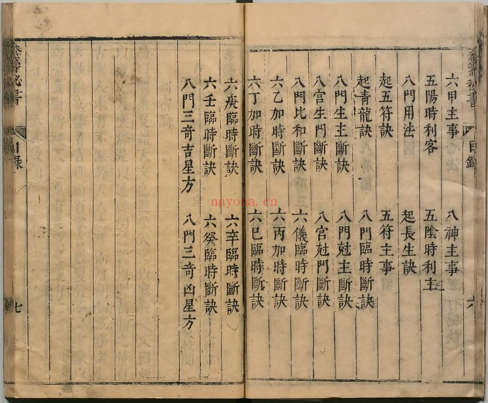 参筹秘书.10卷.16册.演禽.明崇祯12年.汪三益撰写