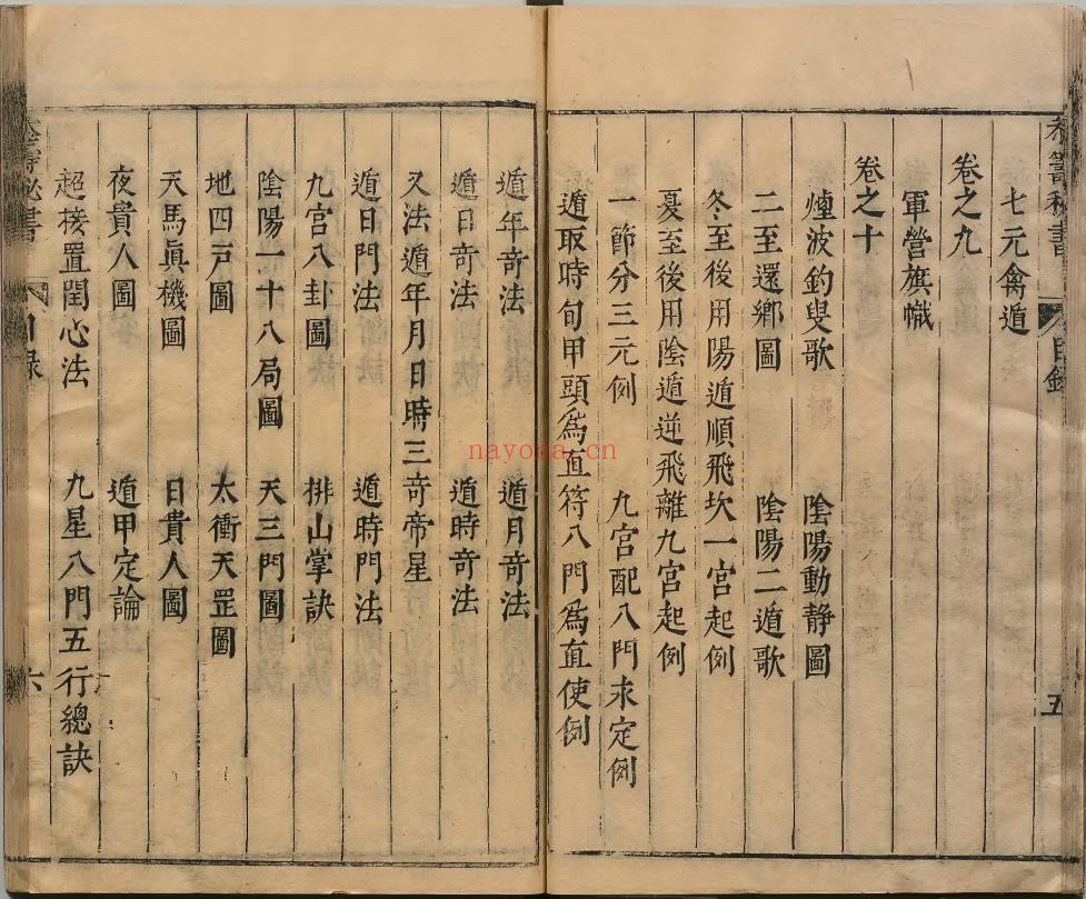 参筹秘书.10卷.16册.演禽.明崇祯12年.汪三益撰写