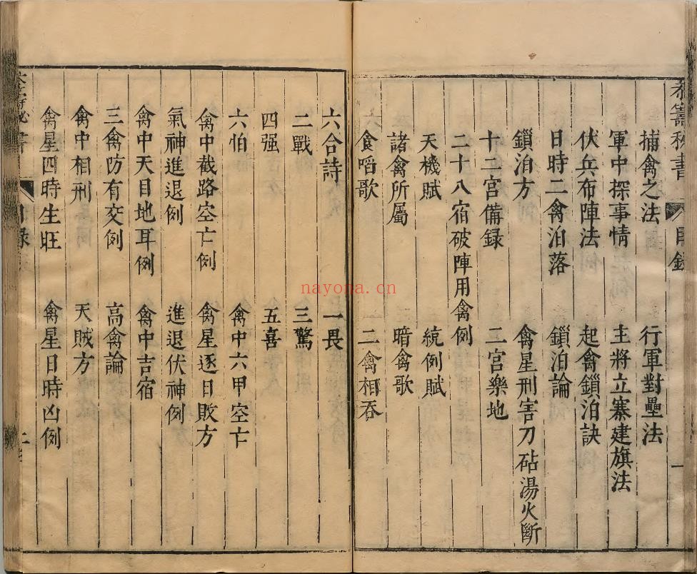 参筹秘书.10卷.16册.演禽.明崇祯12年.汪三益撰写