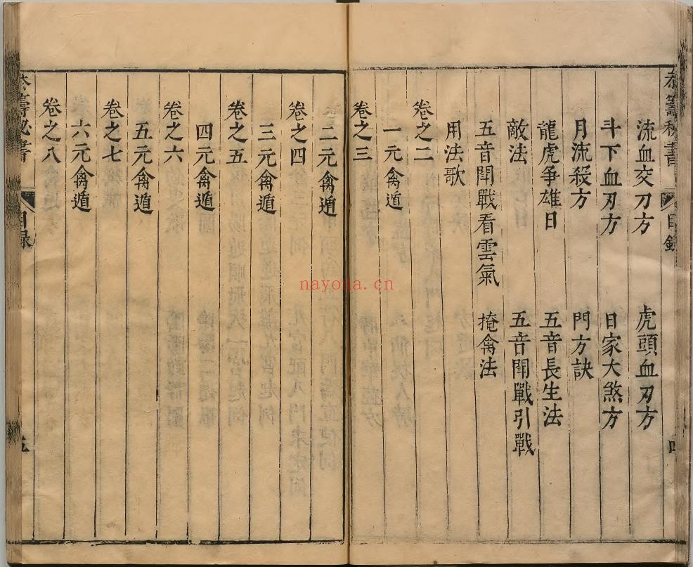 参筹秘书.10卷.16册.演禽.明崇祯12年.汪三益撰写