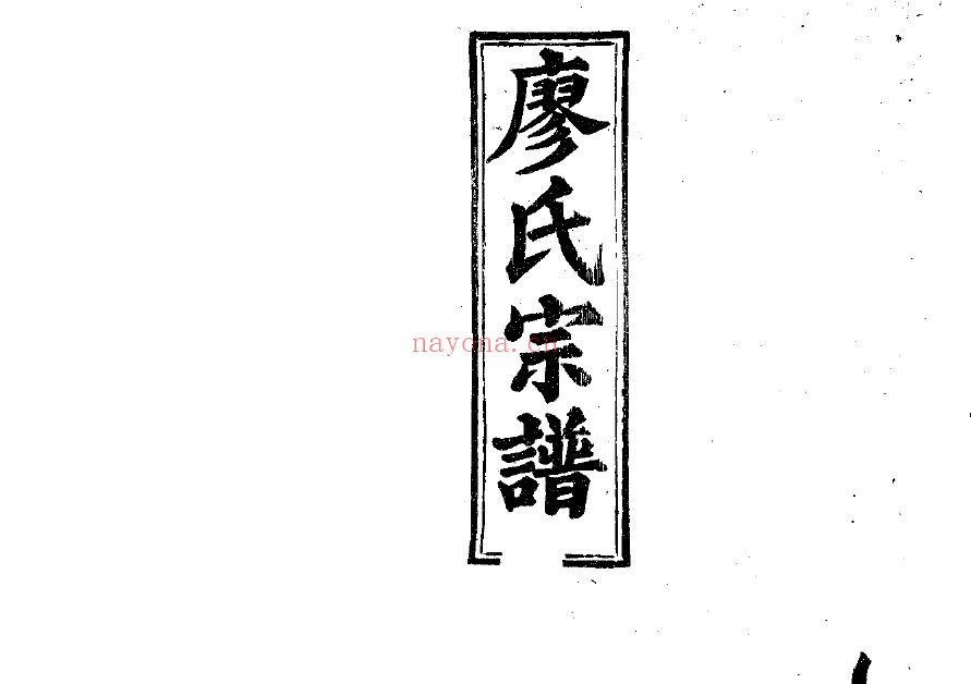 廖氏宗谱8册PDF