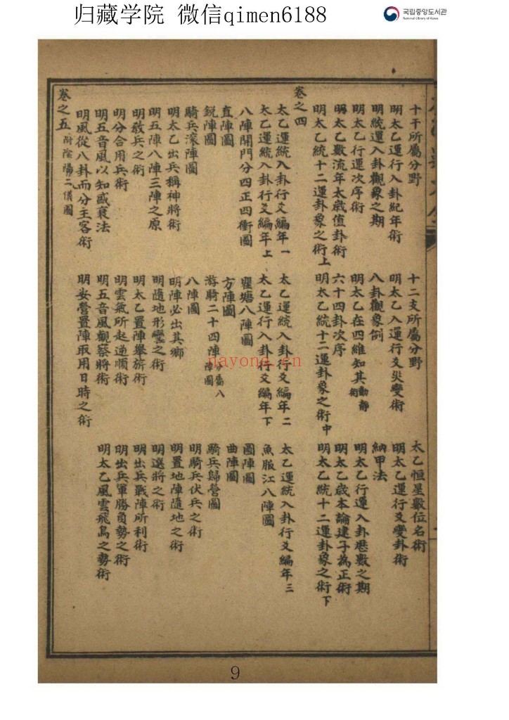 太乙数统宗大全PDF 全6册