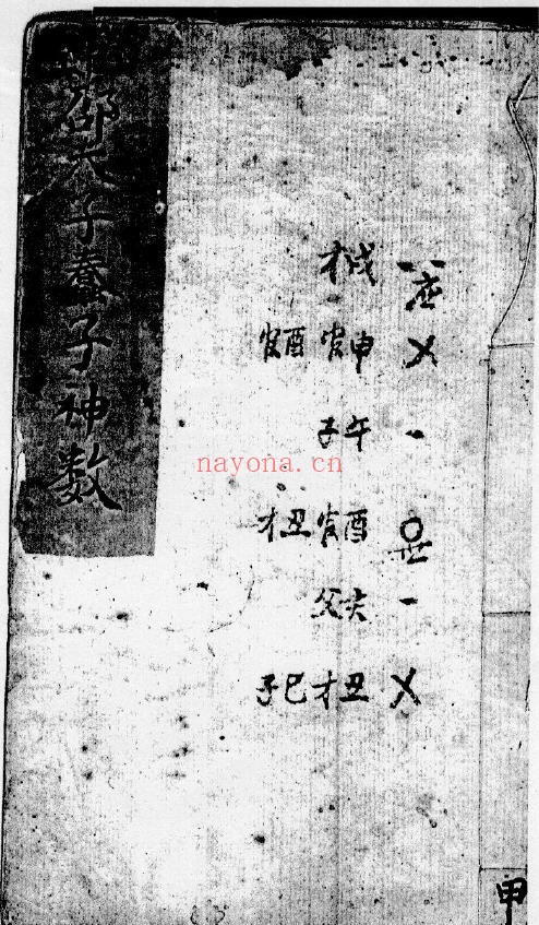 邵夫子蠢子神数pdf