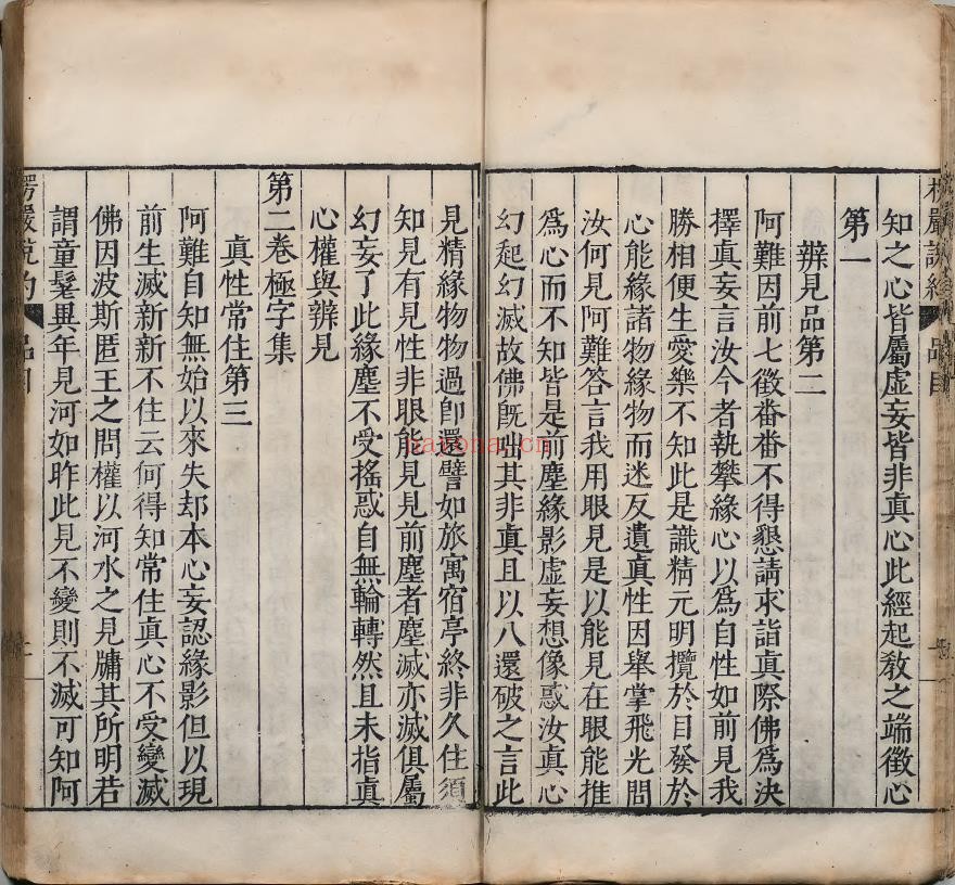楞严述旨4册.陆西星.东派人元丹法创始人