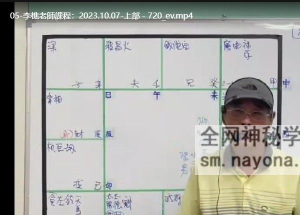 F240李樵斗数飞星飞宫.论命实务班视频19集