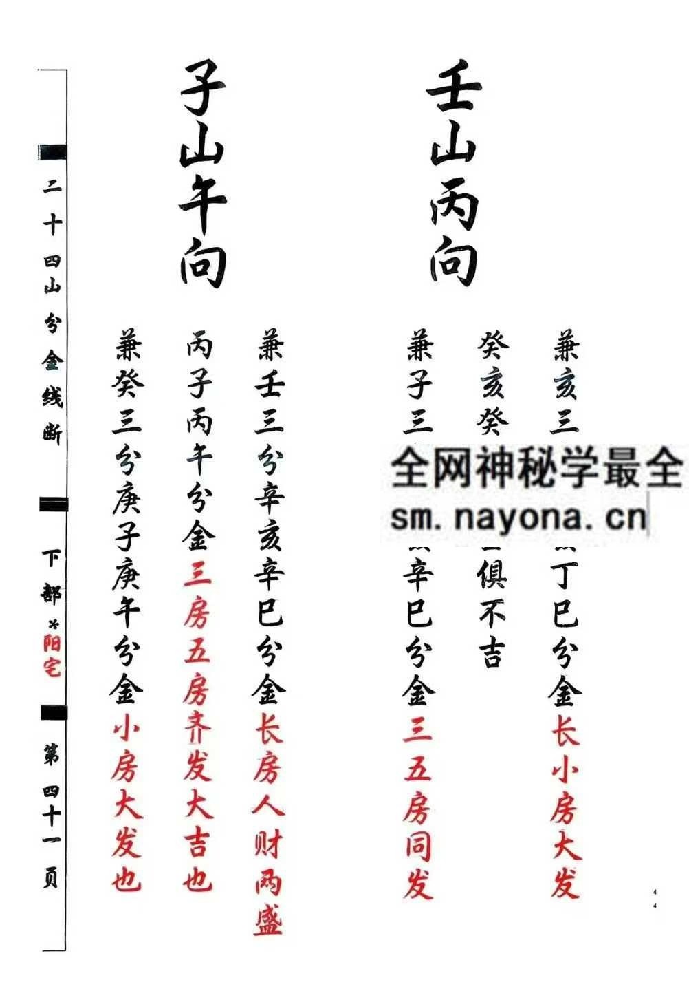 杨救贫 杨公分金立向pdf