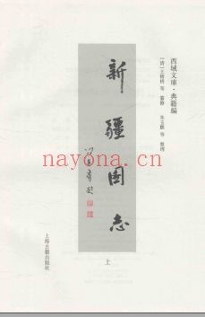 新疆图志(西域文库)清-王树栴PDF电子版