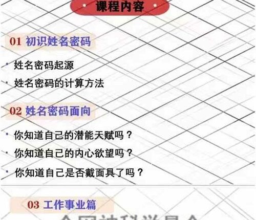 D116《姓名密码》姓名价值百万的秘密 8集视频课