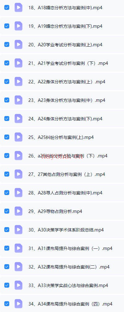 舒涵奇门决策学传承人研修班60集视频+课件