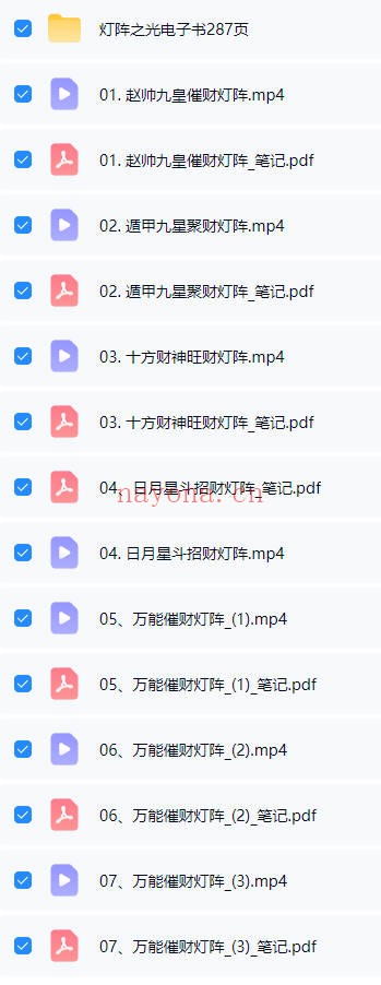 霍德才灯阵之光7集视频+课件+电子书 道家灯阵