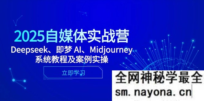 2025自媒体实战营 Deepseek、即梦 AI、Midjourney系统教程及案例实操