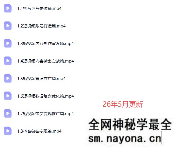 美迪电商-抖音短视频运营班2026年5月(价值3980元)