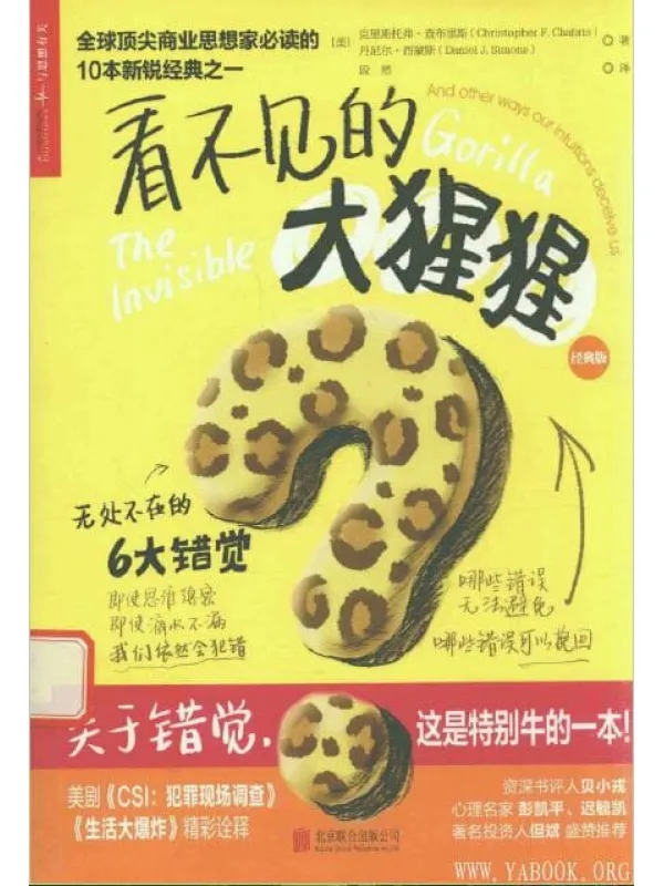 《看不见的大猩猩：无处不在的6大错觉》封面图片