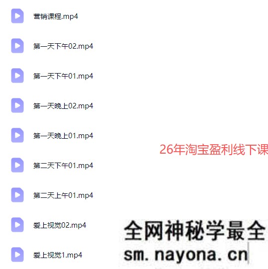 爱上黄昏-2026淘宝盈利实战班杭州线下课(价值9800元)