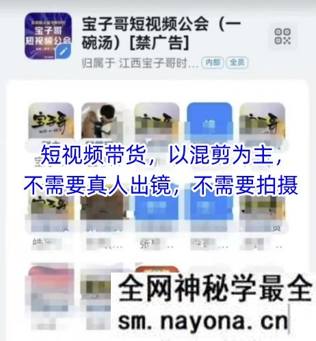 宝子哥头部团队短视频带货 以混剪为主 不需要真人出镜 不需要拍摄