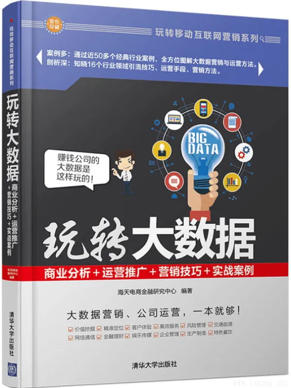 《玩转大数据:商业分析+运营推广+营销技巧+实战案例》海天电商金融研究中心【文字版_PDF电子书_推荐】 《玩转大数据:商业分析+运营推广+营销技巧+实战案例》封面图片