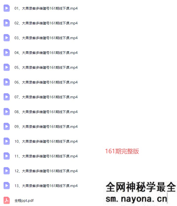 大果录客传媒-26年4月10-12号第161期线下课(价值12800元)