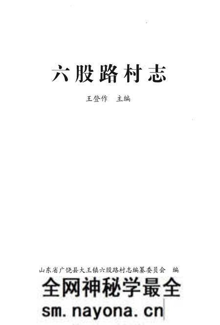《六股路村志》.pdf电子版_山东省志预览图1