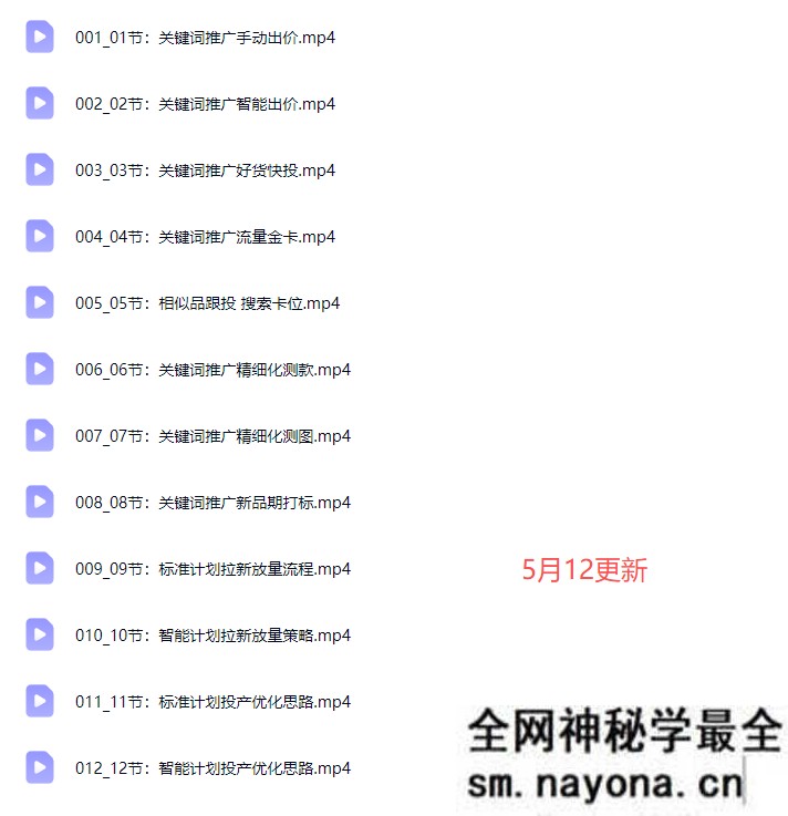 阿呆电商2026年关键词推广线上系列课5月12更新
