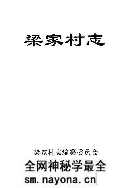《梁家村志》.pdf电子版_山东省志预览图1