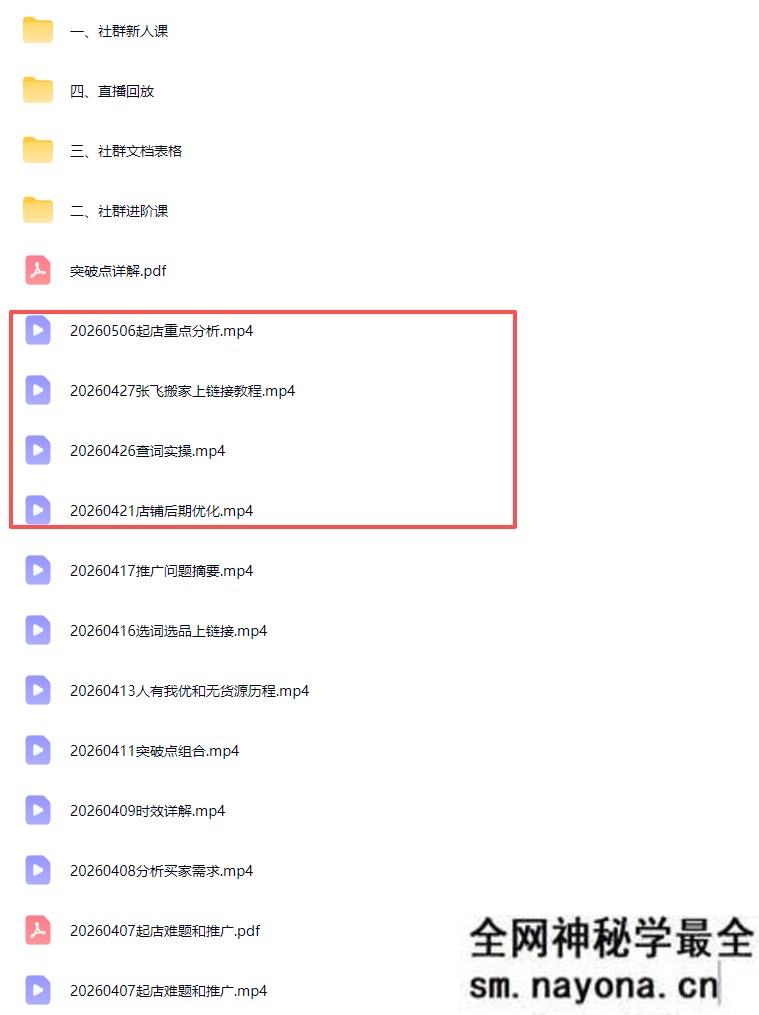 老范电商社群-淘宝无货源2026VIP教程5月7日更新
