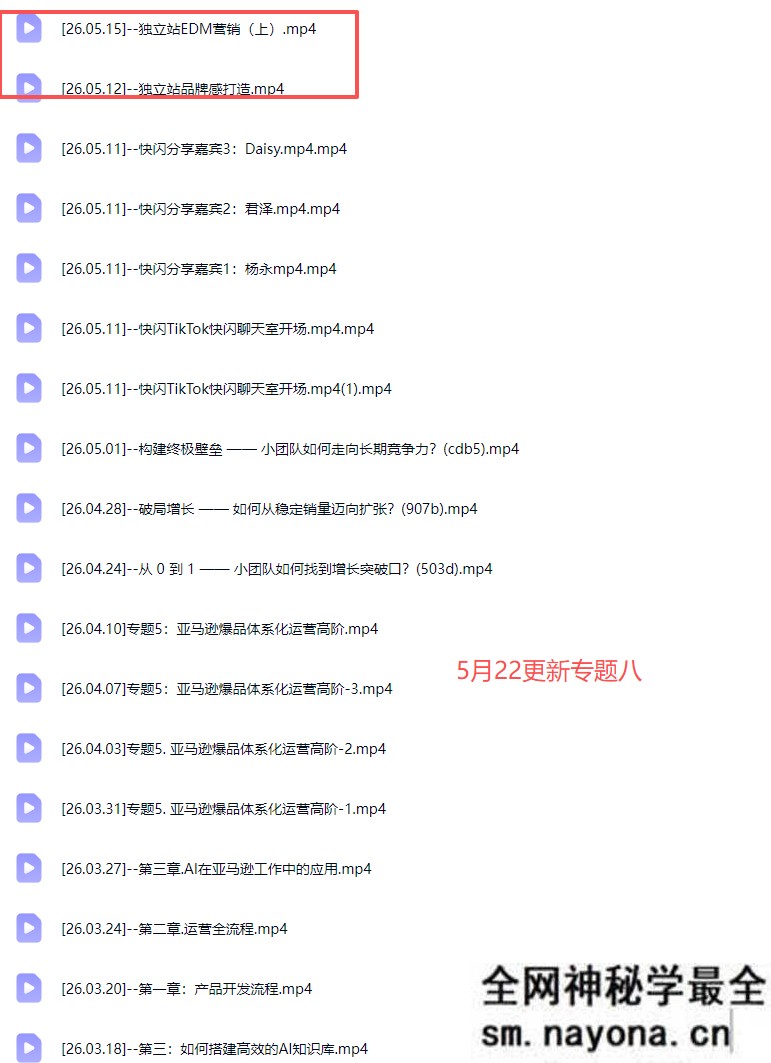 优联荟顾小北-跨境亚马逊AI头部年费2026年5月22更新(价值9800元)